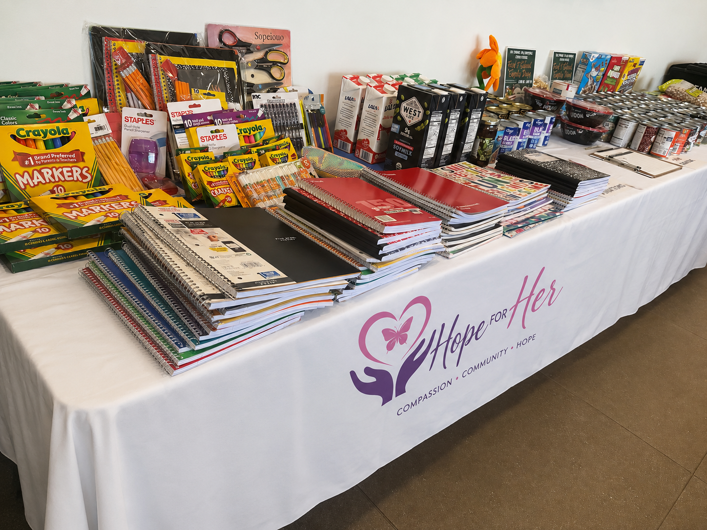 Donation drive setup